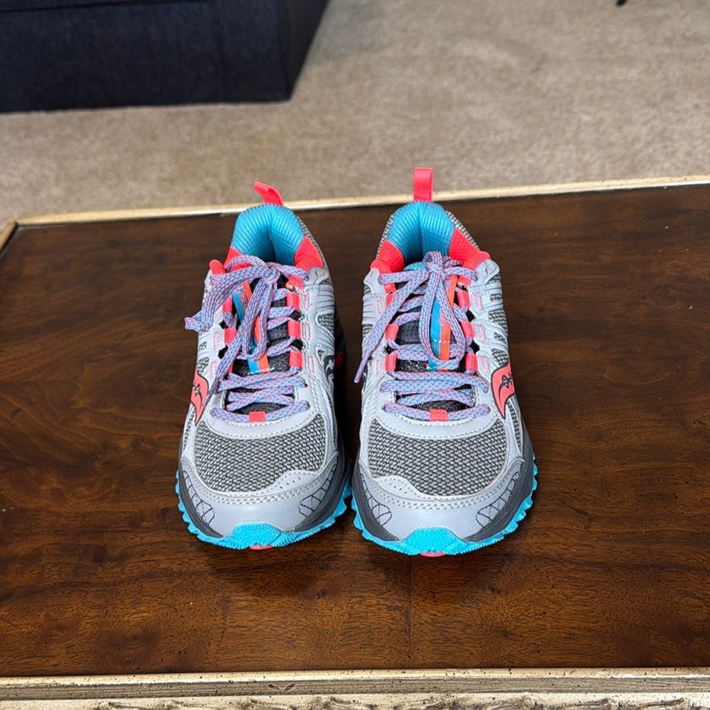 Kids Athletic Shoes - Gray and Blue